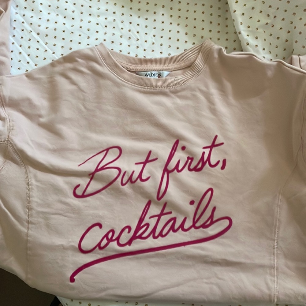 Pink crew neck sweatshirt